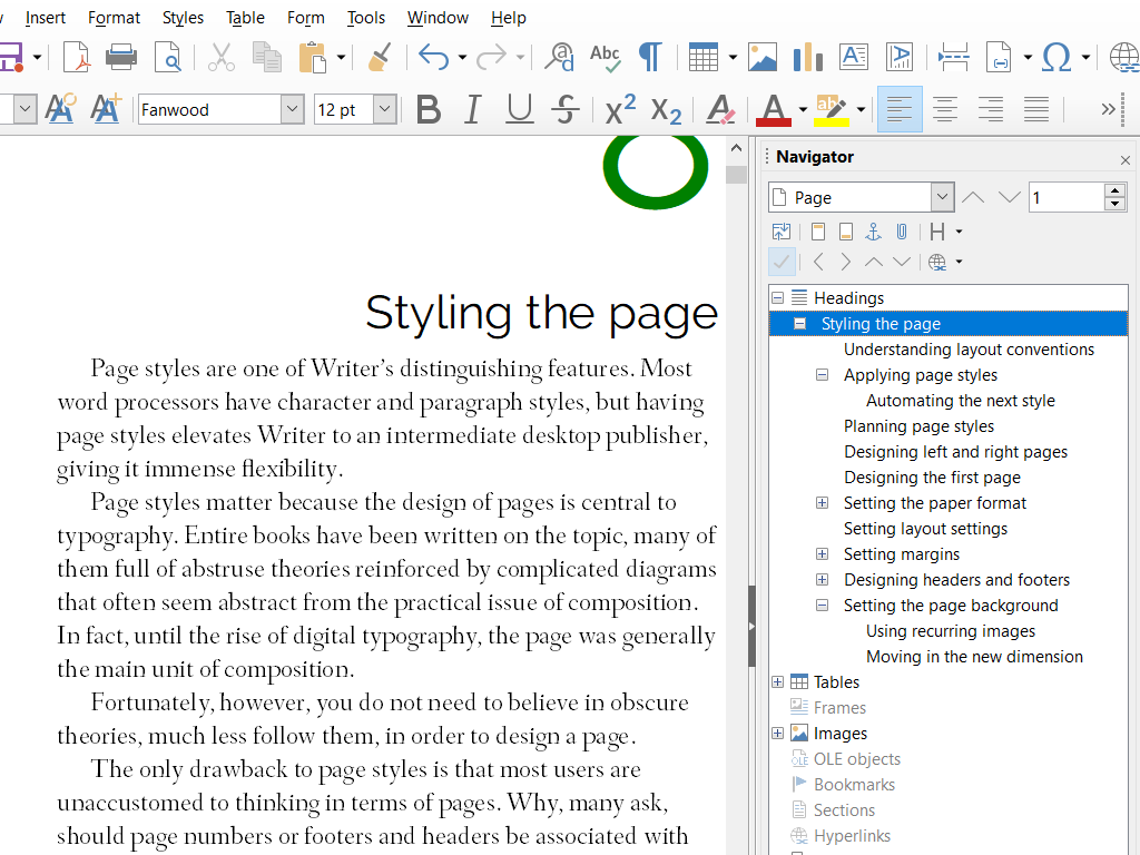 LibreOffice Writer – Original-Screenshot der Textverarbeitung von der offiziellen Website